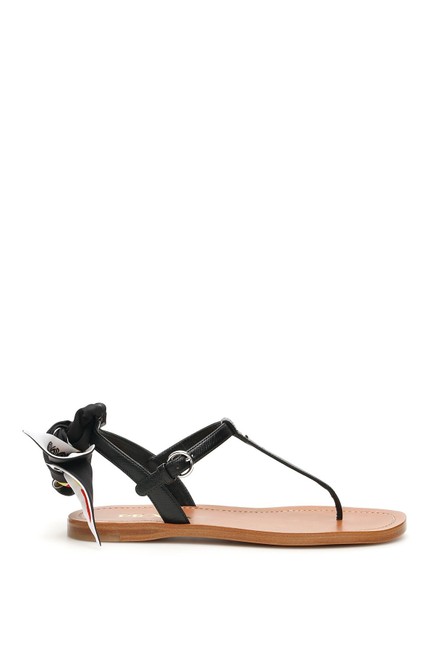 Prada Black Sn Foulard Sandals
