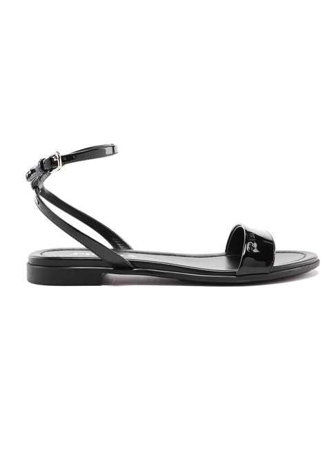 Prada Black Spk New Patent 6 Sandals