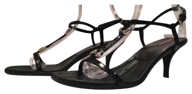 Prada Black T strap Sandals
