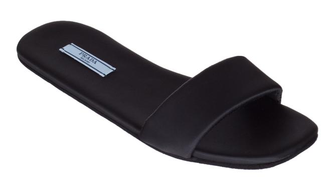 Prada Black Womens Canvas Slippers Sandals