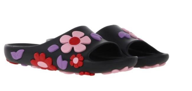 Prada BlackPink Floral Slide Sandals