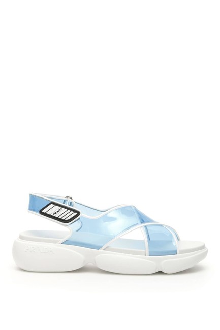 Prada Blue Cr New Cloubust Pvc 6 Sandals