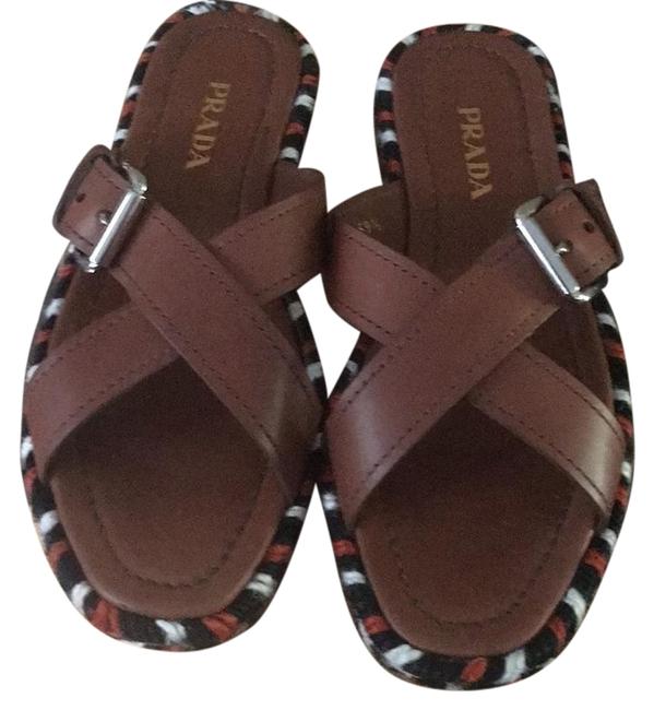 Prada Brown Calzature Donna Sandals