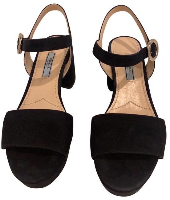 Prada Dark Blue Calzature Donna Sandals