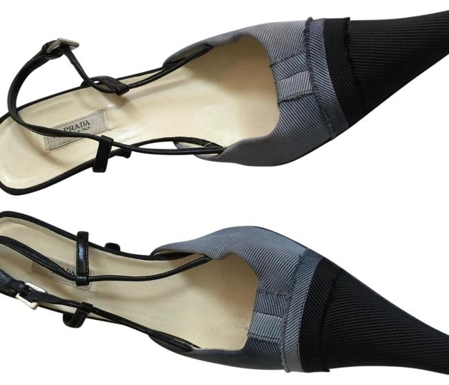 Prada Gray Blue Sandals