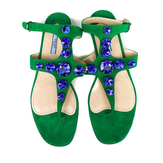 Prada GreenBlue New: with Dustbag Sandals