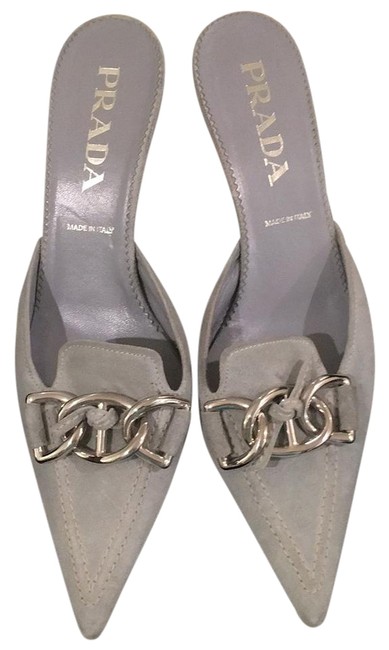 Prada Grey Blue Sandals