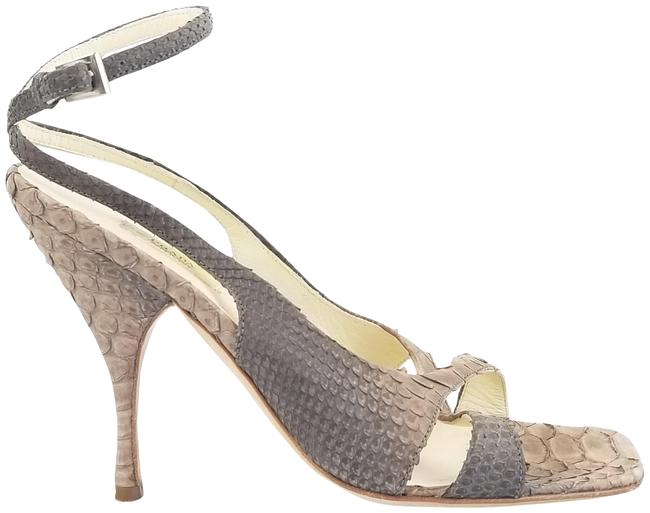 Prada Grey Criss cross Ankle Strap Sandals