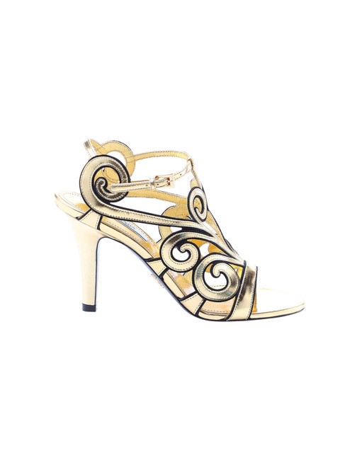Prada Metallic T90 In Calf Leather Sandals