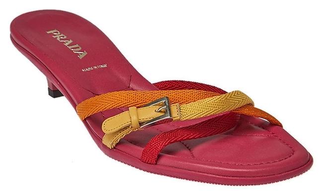 Prada Multi Color Nylon 37309 Sandals