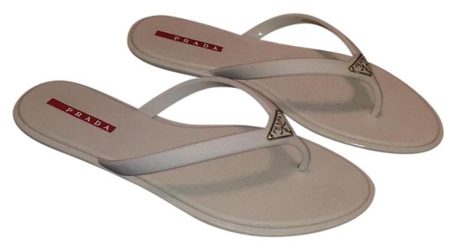 Prada Off White Sandals Narrow