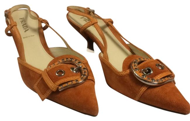 Prada Orange Calzature Donna Sandals