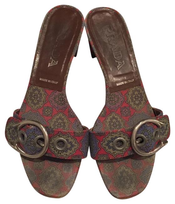 Prada Paisley Print Canvas Vintage Sandals