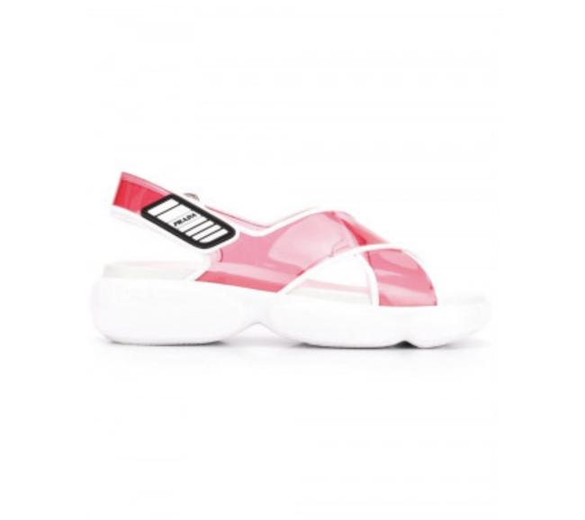 Prada Pink Cloubust Pvc 65 Sandals