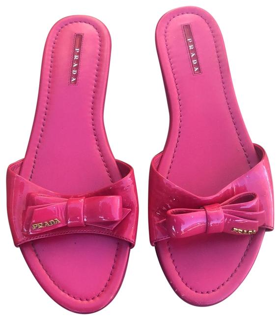 Prada Pink Slides Sandals