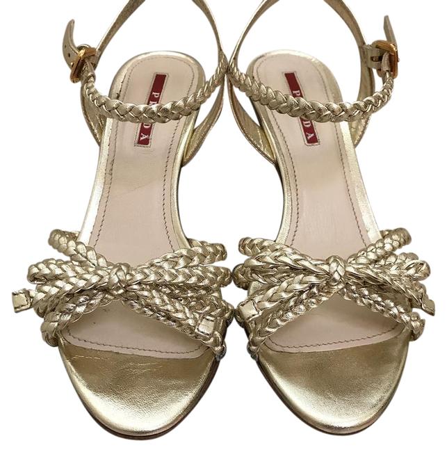 Prada Platinum Natural Calzature Donna Sandals