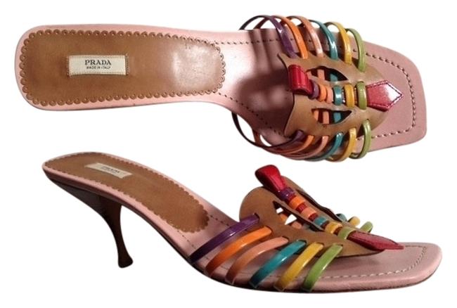 Prada Price Redused Multi Color Sandals