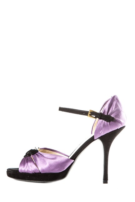 Prada Purple Lavender Satin Sandals