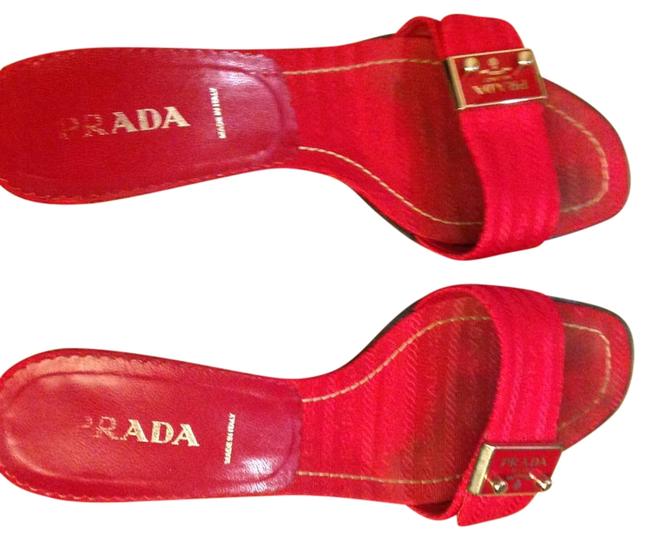 Prada Red 1x37723568z Sandals