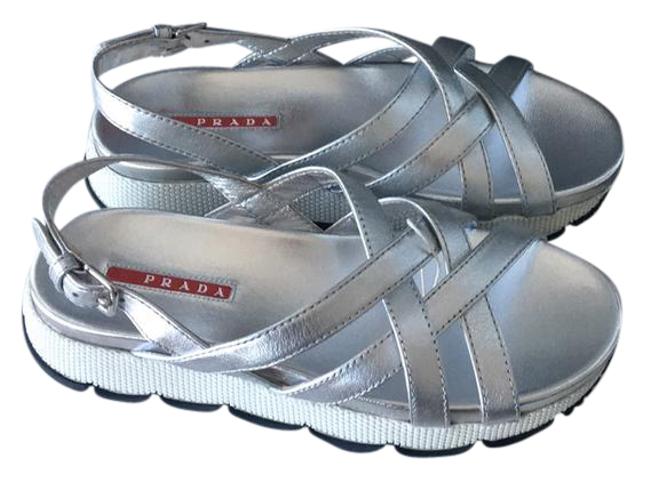 Prada Silver New Sandals