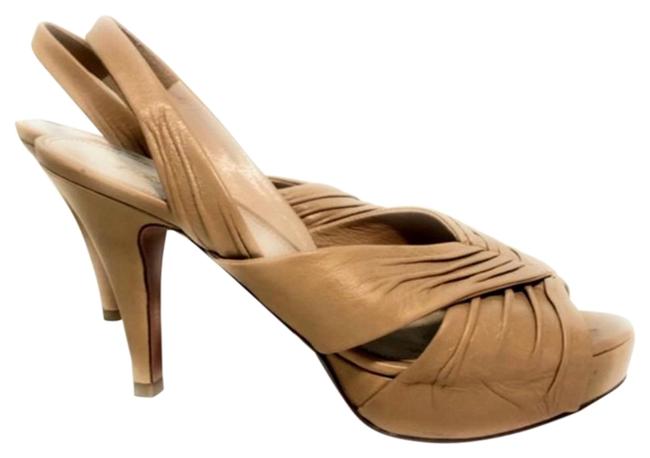 Prada Tan Slingback Heels Sz Sandals