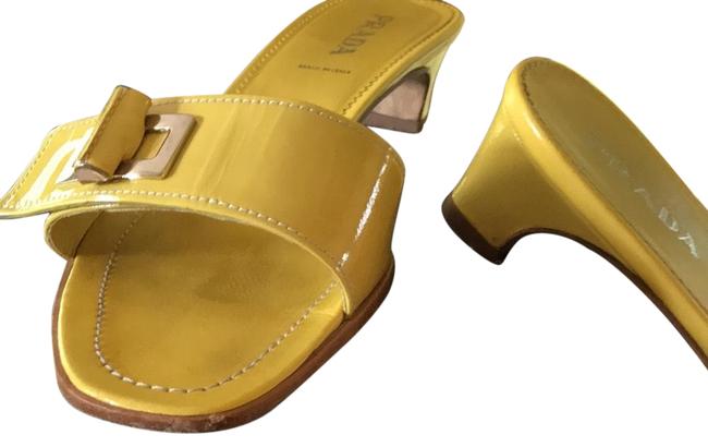 Prada Yellow Calzature Donna Sandals Wide
