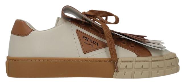 Prada Beige Bicolor Gabardine Sneakers