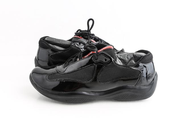 Prada Black Americas Cup Patent Sneakers