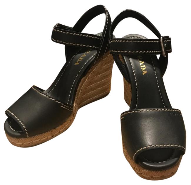 Prada BlackBrown Wedges