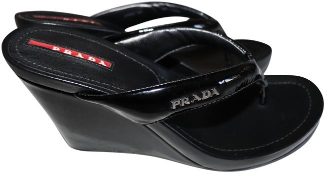 Prada Black Calzature Donny Wedges