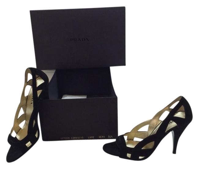 Prada Black Camiscio Formal Shoes