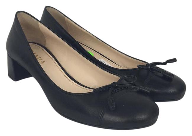 Prada Black Cap Toe Heels Formal Shoes