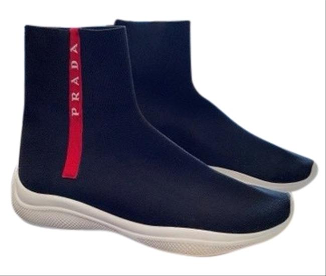 Prada Black Hi top Sock Sneakers