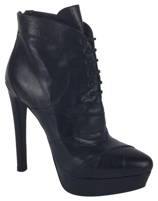 Prada Black Laced Ankle Boot Platforms
