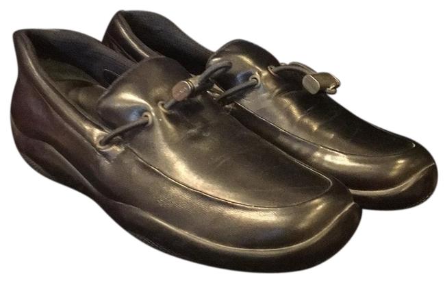Prada Black Leather Loafers Sneakers