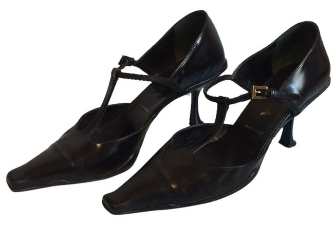 Prada Black Leather Mary Jane Formal Shoes