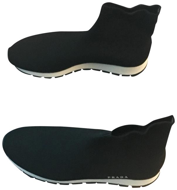 Prada Black Logo SockKnit Sneakers