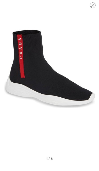 Prada Black Logo Socks Sneakers