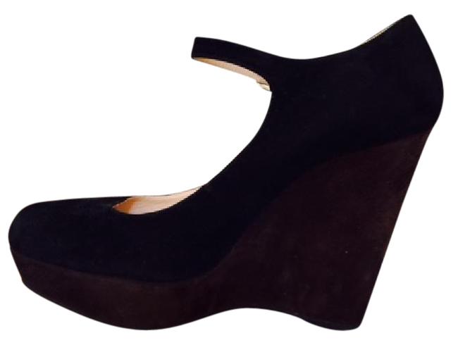 Prada Black Mary Jane Brown And Wedges