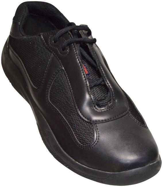 Prada Black Mens Low Top Bike Sneakers