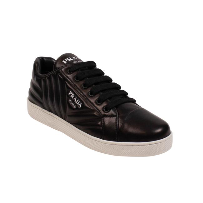 Prada Black Nappa Leather Quilted Sneakers