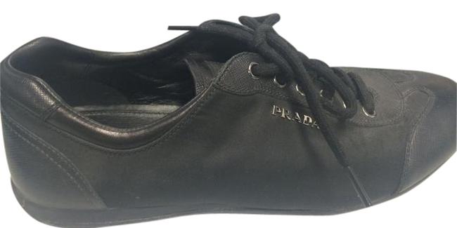 Prada Black Scarpe Donna In Nylon Sneakers