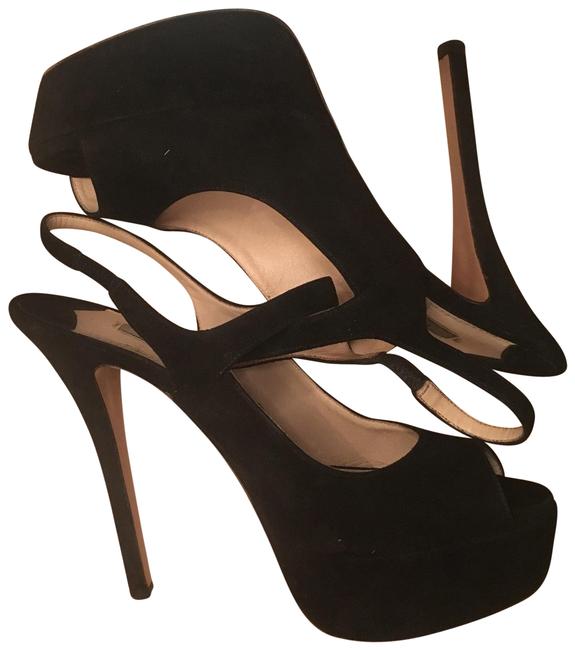 Prada Black Sexy High Heel Platforms