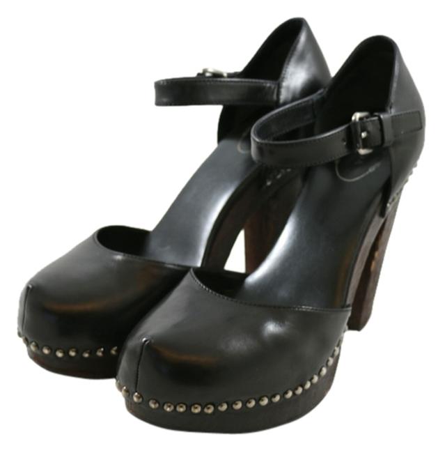 Prada Black Lux Soft Clog Platforms