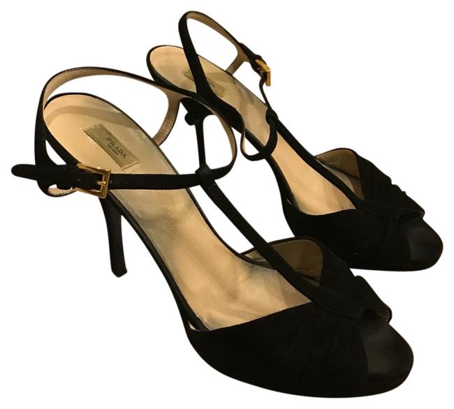 Prada Black Suede Pump Formal Shoes