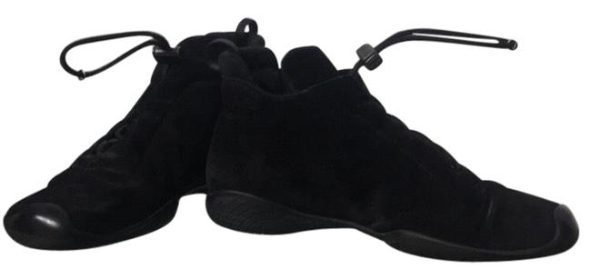 Prada Black Suede Slip On Hiking Boot Sneakers