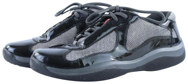 Prada Black Vernis Bike 5pt1213 Sneakers Narrow