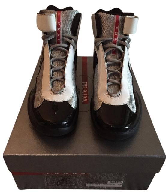 Prada BlackGreyWhite Manhattan Sneakers