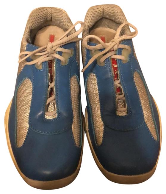Prada Blue American Cup Sneakers