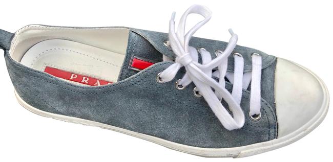 Prada Blue Gray Calzature DonnaScamosci Sneakers